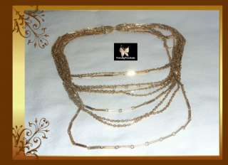 19 in Sarah Coventry Cov gold tone multi chain necklace  