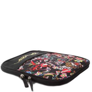 Ed Hardy Black Caprio All Over Collage Messenger Bag  