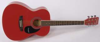   Steel String Acoustic Guitar Pack + Accessories SEE THRU RED  