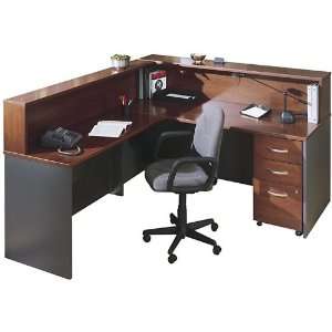  Bush Furniture L Shaped Reception Desk: Office Products