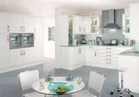White Slab door Fitted Kitchen units & worktops  