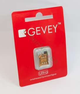   GEVEY ULTRA UNLOCK APPLE IPHONE 4 SIM CARD FOR 4.1 4.2 4.3 4.34