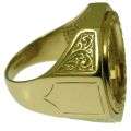 11g Octagonal Half SOVEREIGN Solid 9ct Gold Ring Mount  