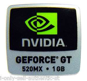 Original NVIDIA GEFORCE GT 520MX 1GB Sticker 18mm x18mm [423]  