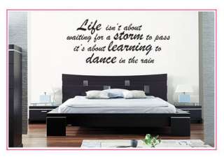 Life, Storm, Dance   Bedroom Wall sticker decal quotes  