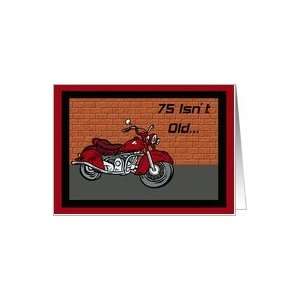  Motorcycle 75th Birthday Card Card: Toys & Games