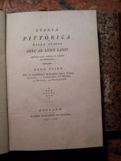Ab. Luigi Lanzi Storia Pittorica della Italia, Bassano Remondini 1795 