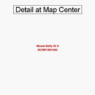   Quadrangle Map   Mount Hefty OE N, Montana (Folded/Waterproof