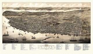 Panoramic view of the city of Halifax, Nova Scotia, Canada. 1879Year 