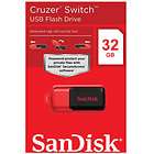 New Sandisk Cruzer Switch 32GB USB Flash Pen Drive SDCZ52 CZ52 Memory 