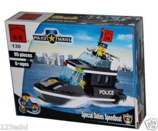   LEGO police 95 pièces construction bateau hélico n°130