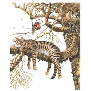    Janlynn Rubber Stamp Cat In Tree   631834 Patio, Lawn & Garden