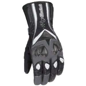  Joe Rocket Womens Pro Street Motorcycle Gloves Black/White 