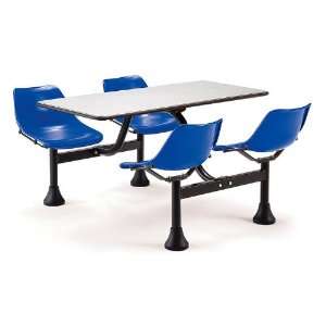   Black Steel Chairs/Stainless Steel Table/Black Base