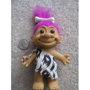 Russ Berrie Troll Pink Hair Floral Dress Doll Toy