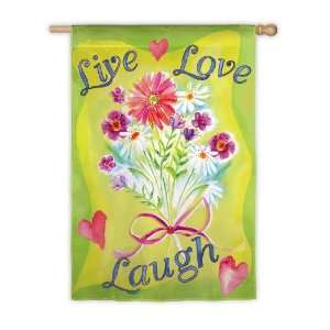  Live Laugh Love Bouquet Flag (Garden Size) Patio, Lawn & Garden