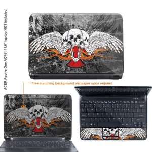 Protective Decal Skin Sticker for ACER Aspire AO751 11.6 SCREEN case 