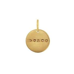  Peace Charm and Pendant in 24 Karat Gold Vermeil Jewelry