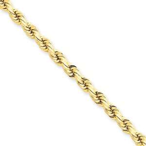   4mm, 14 Karat Gold, Diamond Cut Rope Chain   24 inch Jewelry