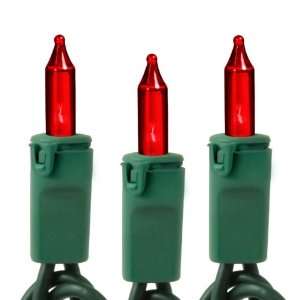 Red   50 Bulbs   Length 24 ft.   Bulb Spacing 5.5 in.   Green Wire 