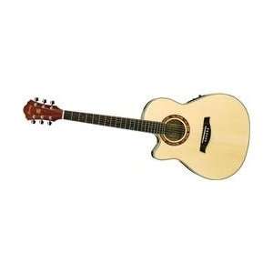  Left Handed Acoustic Electric Guitar (NATURAL) Musical Instruments