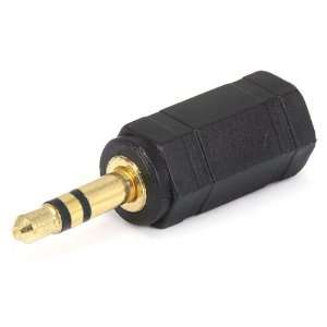  3.5mm Stereo Plug to 3.5mm Stereo Jack Adaptor   Gold 