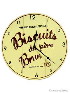 Vintage French Wood Bistro Wall Clock~Kitchen Decor  