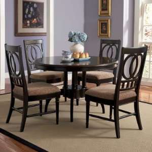   Masterpiece Antique Black & Gold Round Dining Table: Home & Kitchen
