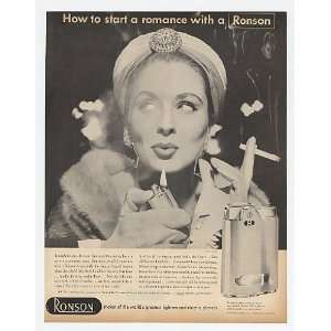  1956 Ronson Capri Lighter Start A Romance Print Ad (16100 
