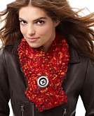    Fossil Scarf, Tori Cable Knit Button  