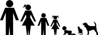 Family Member Stickers Decals Stick Figures Car Window  