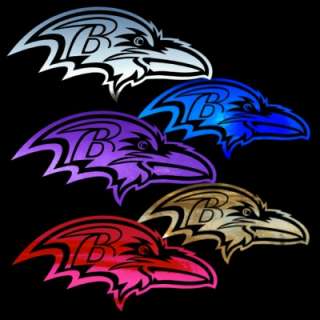 Baltimore Ravens Purple Metallic Auto Car Window Decals  
