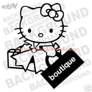 HELLO KITTY SHOPPING car window sticker decal BOUTIQUE  