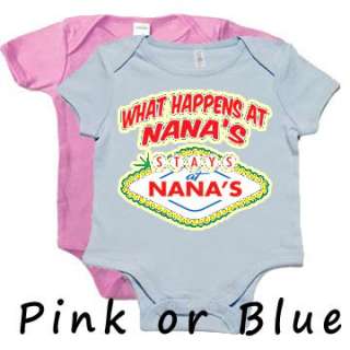 Stays at Nanas Funny Infant Baby shirt onsie Onesie  