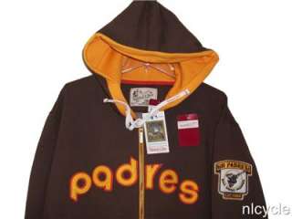 PADRES Mitchell & Ness HOODIE JACKET Est 1969 Patch L  