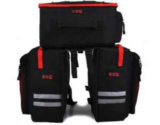 55L Cycling Bicycle Bag Bike rear seat bag pannier With Rain Cover 