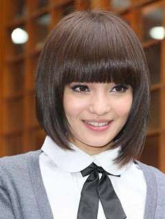 Party Short Straight Wig Black Brown Bob Hair 3 Color A  