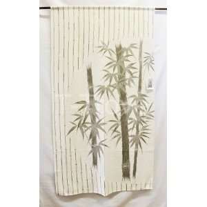  Noren / Door Curtain Beige with Bamboo