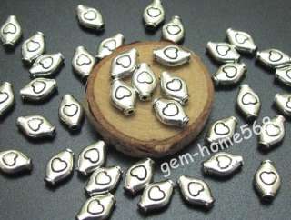 90 Tibetan Silver Heart Spacers Beads Findings C014  