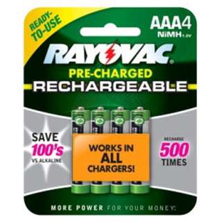 Rayovac Rechargeable AAA Batteries   4 pkOpens in a new window