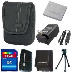   Battery (Generic)+ Replacement Battery Charger + Camera Case + 16GB