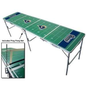   Rams Portable NFL Tailgate Beer Pong Table   8 Foot: Sports & Outdoors