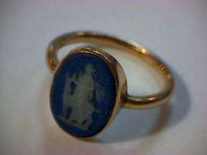 Rare Wedgwood 10k Gold Cameo Ring Size 7  