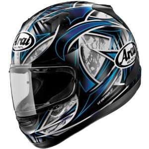   Flash Signet/Q Street Bike Racing Motorcycle Helmet   Blue / Small