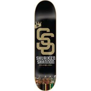 Black Label Shannon My City Skateboard Deck   8.0 Blacklight  