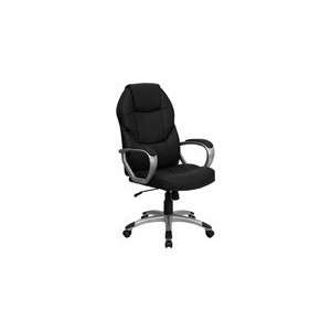  Contemporary Black Leather Executive Office Chair with 