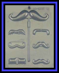 NEW CK ***7 Assorted Styles of Mustaches*** Candy Mold #12665  