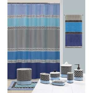  Madrid Blue Shower Curtain & Bath Ensemble: Home & Kitchen