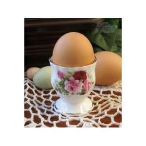 Heirloom Summertime Rose Bone China Egg Cup, Set of 4  