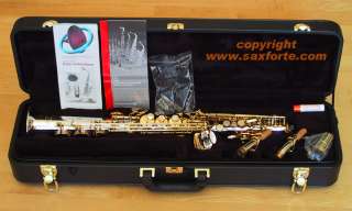   S9930 S 9930 SOLID SILVER ENGRAVED LACQUERED SOPRANO SAXOPHONE NEW